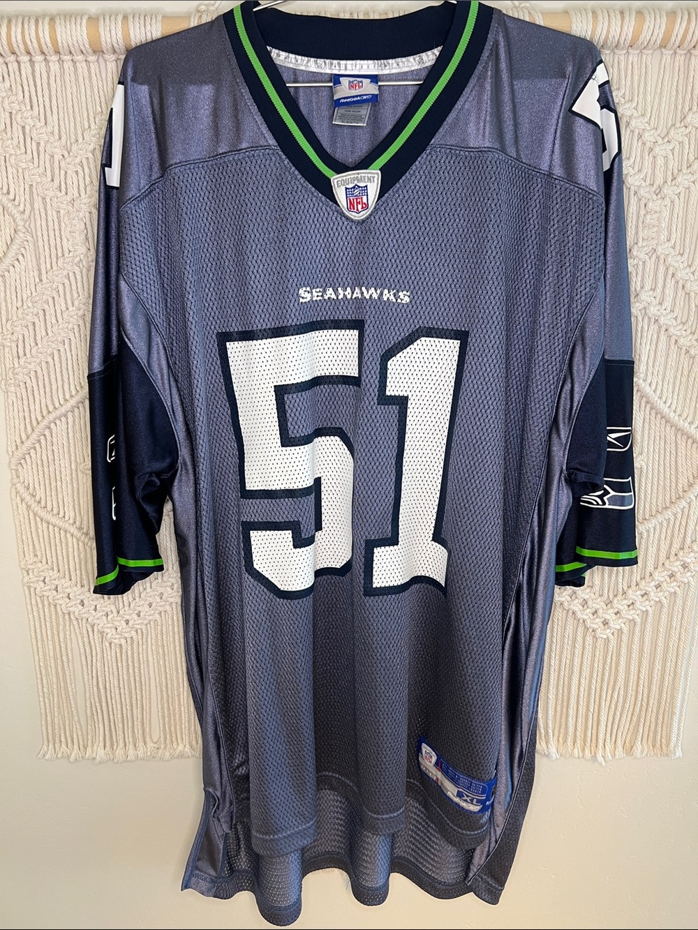 NFL Seattle Seahawks #51 Gray and Navy Game Jersey
